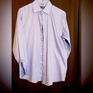 Kenneth Cole Reaction 100% cotton wrinkle-free light purple dress shirt.